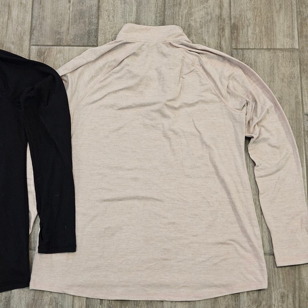 Danskin Long Sleeve Tops Women XL Lot of‎ 2 Black Pink Lightweight Active Casual - Picture 8 of 8